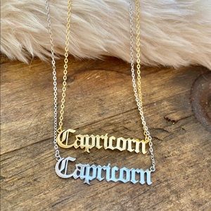 Gold Zodiac Horizontal Necklace